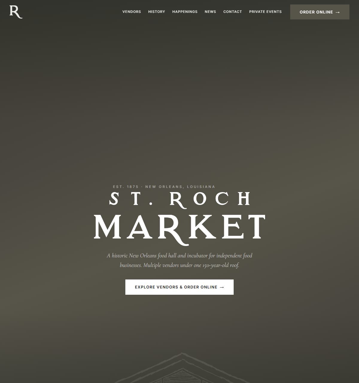 The strochmarket.com homepage.